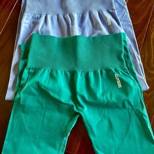 Diosafit Leggings Full Length Women's (2 Pair) Turquoise and Purple NWOT Size M